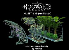 the hogwarts league planter set includes plants and trees