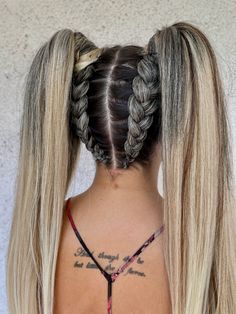 Braids Festival Hairstyles, Rave Hairstyles Long, Rave Hair Styles, Rave Hair Ideas, Festival Hair Braids, Braiding Ideas, Rave Hair, Festival Hair, Hairdo For Long Hair