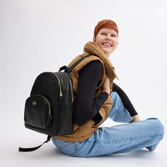 Our Court Backpack elevates your backpack game without sacrificing space for the essentials. Crafted of pebble leather this backpack features a roomy interior double zip closure and outside zip pocket. You can easily slip items in the outer side pockets to keep them accessible making this style a favorite for every day—whether you’re heading to work school or a day out with friends. Functional Leather Backpack For Back To School, Functional Leather Backpack For Commuting And Back To School, Functional Leather School Backpack With Zipper Closure, Functional Leather School Backpack With Zipper, Functional School Leather Backpack With Zipper Closure, Functional Leather Backpack With Removable Pouch, Versatile Backpack With Zipper Closure For Back To School, Versatile Backpack With Zipper For Back To School, Versatile Backpack For Back To School With Zipper Closure