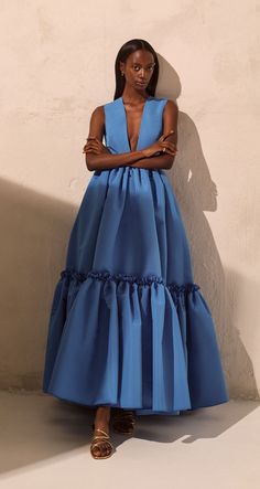 Greta Constantine, Wedding Guest Dress Summer, 가을 패션, African Fashion Dresses, Mode Vintage, Classy Dress, African Dress, Blue Dress, Look Fashion