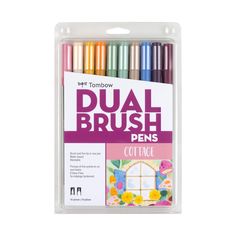 tombbrow dual brush pens set of 12