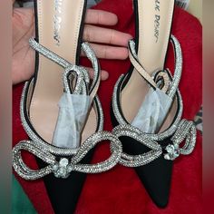 Never Worn! Fresh Out The Box! These Are Cut Small, If You’re An Us 8-8.5/Uk 6-6.5 Wmns These Will Fit! Will Ship Out Next Day! These Feature A Stiletto Heel, Diamante Wrap Around Ankle Strap And A Super Cute Diamante Bow On The Perspex Upper. Heel Height: 4" Comes With: Cloth Bag (Each Heel) Original Box Extra Heel Tips Elegant Rhinestone Slip-on Heels, Square Toed Heels, Public Desire Shoes, Nude Strappy Heels, Lace Up High Heels, Colorful Heels, Public Desire, Wrap Sandals, Wrap Heels