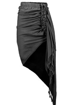 JBQ-Tulum Skirt - Black- Summer Asymmetrical Fringe Skirt, Black Asymmetrical Beach Skirt, Black Swim Skirt For Summer Beach Cover-up, Black Fringe Vacation Cover-up, Black Asymmetrical Draped Skirt, Beach Stores, Marissa Collections, Resort Collection, Fine Jewelry Designers