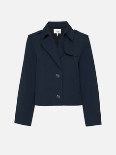 Short Trench Jacket -- Navy Daily Uniform, Frame Store, Trench Jacket, Horn, Casual Looks, My Style, Navy