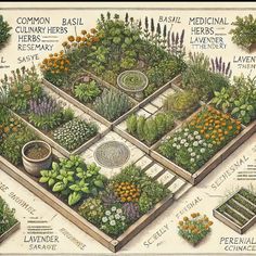 Victorian Herb Garden, Foodscapes Edible Garden Plan, Large Herb Garden Layout, Small Vegetable Garden Ideas Layout Raised Beds, Garden Design Plans Landscape, Garden Planning Layout Landscaping, Garden Layout Drawing, Cottagecore Vegetable Garden, Herb Garden Raised Beds