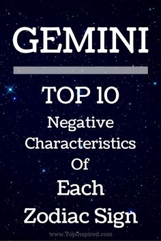 the top 10 negative characteristics of zodiac sign virgo in astrological text on a dark blue background