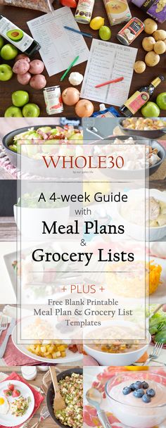 the whole guide to meal plans and grocery lists