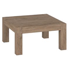 a square wooden table with two legs