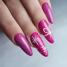 Xmas Nail Designs, Year Nails, Classy Nail, Holiday Nail Designs, Winter Nails Acrylic, Nails Easy