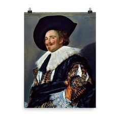 Introducing The Laughing Cavalier by Frans Hals Poster Print, a beautiful reproduction of the iconic 17th-century painting. This decorative artwork captures the essence of the Dutch Baroque period through Hals' masterful brushstrokes and the jovial expression of the cavalier.  Printed on high-quality matte paper, this poster print faithfully reproduces the vibrant colors and intricate details of the original painting. Whether you're a lover of art or history, The Laughing Cavalier poster print i Milady De Winter, Frans Hals, James Abbott Mcneill Whistler, Dutch Golden Age, Edouard Manet, Magnum Opus, Vintage Oil Painting, Male Portrait, Rembrandt