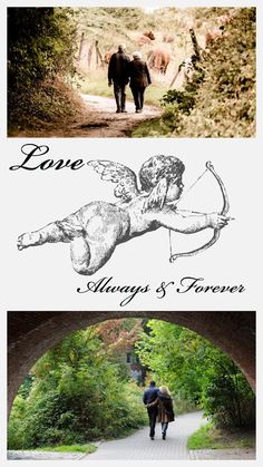 two different pictures with the words love and always's forever on each one side