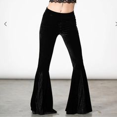 Brand New Only Tried On, Stretchy, Velvet And Has Lace Detail On The Bottom. Smoke Free And Pet Friendly Home Velvet Bell Bottoms, Bell Bottoms, Lace Detail, Pet Friendly, Pant Jumpsuit, Pants For Women, Velvet, Brand New, Pet