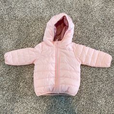 Baby Girl Pink Puffer Jacket Carters 12 Months Worn Only A Few Times. Practically Brand New! Pink Long Sleeve Puffer Jacket With Padded Collar, Baby Pink Puffer Jacket, Pink Fitted Hooded Puffer Jacket, Pink Winter Puffer Jacket With Pockets, Pink Outerwear With Double-lined Hood For Cold Weather, Pink Puffer Jacket, Girls Puffer Jacket, Kids Jacket, Pink Girl