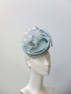 John Boyd, Blue Headpiece, Fascinator Hats Diy, Hat Inspiration, Fascinator Hats Wedding, Modern Hat, Crazy Hat Day, Mad Hatter Hats, Sinamay Hats