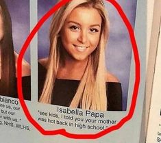 two pictures of the same woman with long hair and one has a red circle around her neck