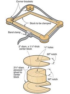 the diagram shows how to make a wooden frame