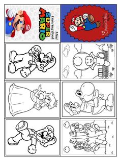 Mario Activity Sheets, Coloring Mario Bros, Prince Birthday Party, Mario Bros Birthday