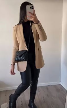 Beige Blazer Outfits Women, Blazer Outfits Women, Blazer Outfits Casual, Winter Fashion Outfits Casual, Blazer Beige