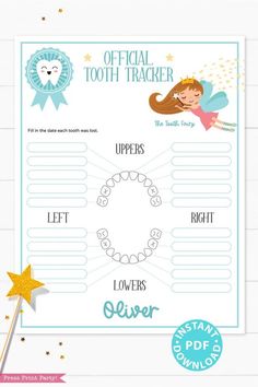 the tooth fairy worksheet for kids to practice their teeth and make them smile