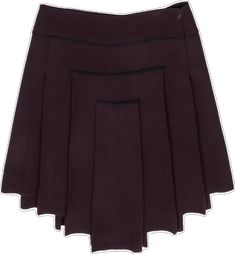 Current Boutique-Jean Paul Gaultier - Maroon Pleated Skirt Sz 10 Classic Pumps, Jean Paul Gaultier, Asymmetric Hem, Silk Blouse, Pleated Skirt, Size 10, Silk, 10 Things