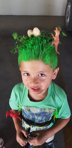 Crazy hair day for boys. Dinosaurs Crazy Hair For Boys With Short Hair, Crazy Hair Boys Ideas, Dinosaur Crazy Hair Day, Kids Crazy Hair Day Ideas Boys, Crazy Hair Day Boys Easy, Crazy Hair Day At School For Boys Easy, Crazy Hair Day For Boys With Short, Dinosaur Hairstyle, Wacky Hair Day Ideas For Boys