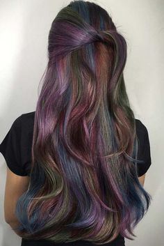 Very Long Bob, Oil Slick Hair Color, Subtle Hair Color, Fantastic Hairstyles, Oil Slick Hair, Slick Hair, Trendy We Fryzurach, Perfect Hairstyle, Hairstyle Inspiration