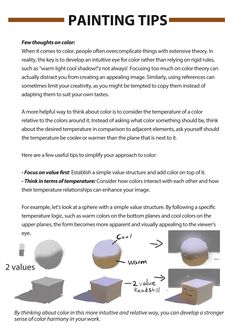 the instructions for how to paint an object