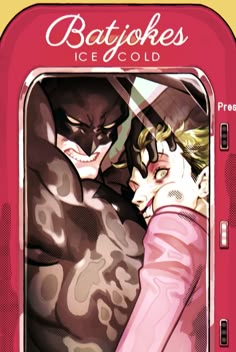 batmans ice cold cover art for the comic book, featuring two men hugging each other