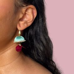 Looking for a unique pair of earrings? These simple yet delicate jhumka (a traditional style of South Asian earrings) with dangling petals and pearl embellishments may be just what you need. These earrings are also customizable- and lightweight! Follow the guide and select your colors. I handcraft each jhumki with the careful pull of vibrant, shiny silk thread and have designed it to stand out. Perfect for special occasions or even to add a pop of color to your everyday outfit. These earrings ar Asian Earrings, Everyday Outfit, Silk Thread, Traditional Style, Everyday Outfits, Bridesmaid Gifts, Jewelry Earrings Dangle, Embellishments, Dangle Drop Earrings