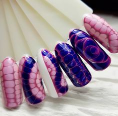 Blooming Nails, Acrylic Almond Nails, Almond Shaped Nails Designs, Bubble Nails, Blooming Gel, Dragon Nails, Animal Print Nails Art, Happy Nails, Gel Nails Diy