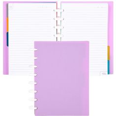 two spiral bound notebooks with lined paper on each side, one in pink and the other in white