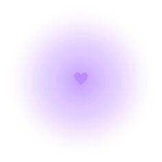 a purple circle with a heart in the center on a white background that appears to be blurry