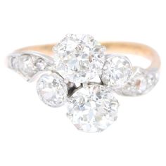 an antique diamond three stone ring