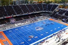 an aerial view of a football stadium filled with fans