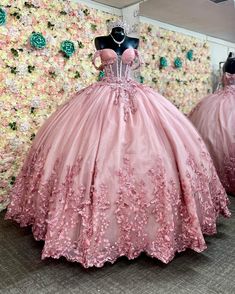 #ad Top Seller for Luxury Quinceanera Dresses Off Shoulder Lace Applique Sweet 15 16 Prom Ball Gown, Fashion Party Clothing Coral Pink Quinceanera Dresses, 15 Quinceanera Dresses Blue, Quinceñera Dresses Rose Gold, Quince Essentials, Flower Quince Dress, Pastel Pink Quinceanera Dresses, Sweet 16 Dress Ideas, Dark Pink Quinceanera Dresses, Off The Shoulder Quinceanera Dress