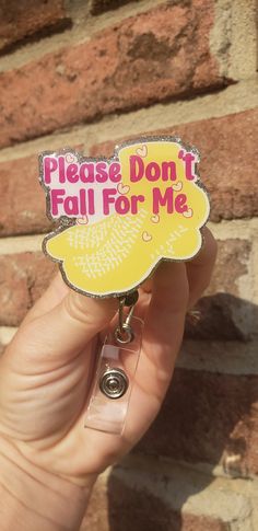 Dont fall for me funny badge reel making the perfect gift for any nurse! stretching up to 27in listing is for 1 badge reel.  add holder for 1.00  Care instructions: ⭐ no prolonged heat or cold ⭐no prolonged water  ⭐clean with damp cloth ❤handmade with love in the us. Processing times may vary. Funny Nurse Badge Reel, Nursing Fits, Nurse Badges, Nursing Pictures, Nursing Things, Nurse Things, Funny Badge Reel, Nursing School Motivation, Cricut Hacks