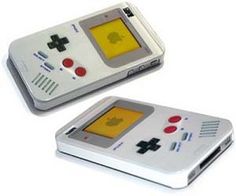 an old nintendo gameboy is sitting next to it's new case, which has been made out of plastic