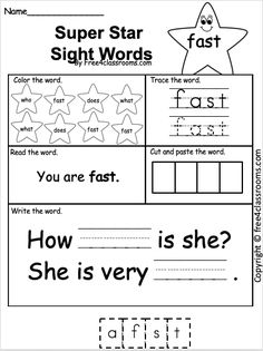 the worksheet for sight words is shown in black and white, with an image of