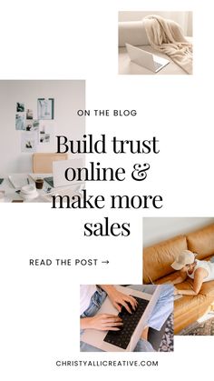 the words build trust online and make more sales read the post - on the blog