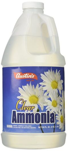 a gallon of clear ammonia with daisies on it