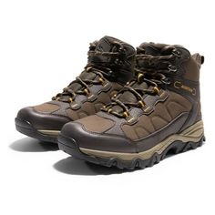 Designed for outdoor hiking,these boots feature waterproof protection and microfiber and heat Reflective lining,maximizing dry and comfort all-day. The durable rubber outsole and EVA midsole will let you challenge the natural wilderness.The hiking boots keep your feet dry on the trail or on the mountain, it takes on any terrain and looks great with your performance hiking gear and with jeans and a tee.The mountaineering boots come with a durable rubber outsole with multi-directional lugs, which Waterproof Hiking Backpack, Mens Hiking, Mens Hiking Boots, Mountaineering Boots, Hiking Backpacking, Hiking Boot, Hiking Gear, Hiking Backpack, Designer Boots