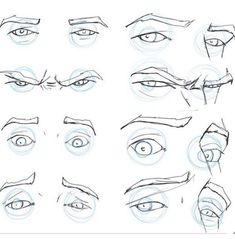 an image of various types of eyes and how to draw them with pencil on paper