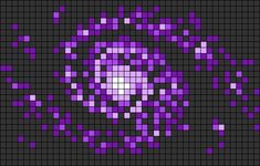 an image of purple squares arranged in the shape of a flower on a black background