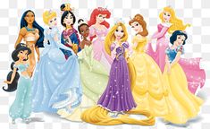 there are many princesses in this happy birthday card