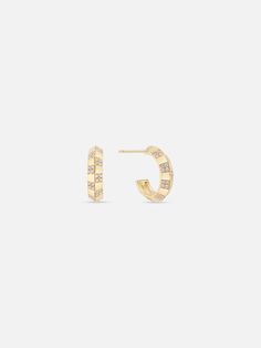 Ri Noor Pinstripe Strength Knife Edge Diamond Earring 1 18k Gold Earrings, Earrings Hoops, Ear Stack, Authentic Jewelry, Diamond Earring, Remind Yourself, Earring Sale, Brilliant Cut Diamond, Worth It