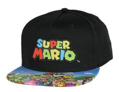 a black hat with the word super mario on it