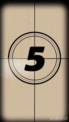 the number five is shown in black on an old - fashioned background with a circular frame