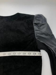 "Black jacket, made from real leather and suede, velvet and genue leather, modern jacket, casual jacket, short jacket, streetstyle jacket, vintage style, retro style, has size - extra small. Women's fashionable jacket; made from real leather and suede; leather is cleand; suede is genuine and soft; short comfortable jacket - black color. Jacket has a straight form, tight on a figure; front and back from suede; sleeves - leather; with a zipper - oblique; jacket has outside pocket - with zipper; th Fitted Leather Cropped Jacket For Winter, Leather Jacket With Suede Overlays And Long Sleeves, Fitted Leather Jacket With Suede Overlays For Fall, Fitted Leather Cropped Jacket For Fall, Fitted Suede Blazer For Fall, Fitted Suede Outerwear With Overlays, Long Sleeve Leather Jacket With Suede Overlays For Winter, Winter Leather Jacket With Suede Overlays, Fitted Leather Jacket With Suede Overlays