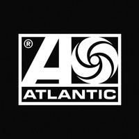 the atlantic logo is shown on a black background with white letters and an image of a spiral