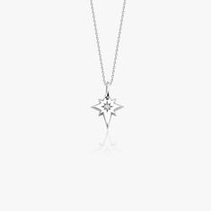 Small Diamond Necklace, North Star Pendant, North Star Necklace, 20 Inch Necklace, Star Motif, 16 Inch Necklace, Star Pendant Necklace, Tiny Diamond, Stay True